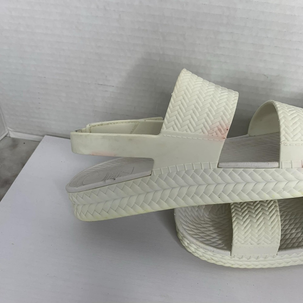 Reef White Woven Platform Sandals Size 6 - Picture 7 of 10